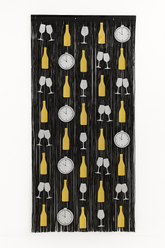 New Year's Eve Two-Piece Door Curtain Party Decor Set